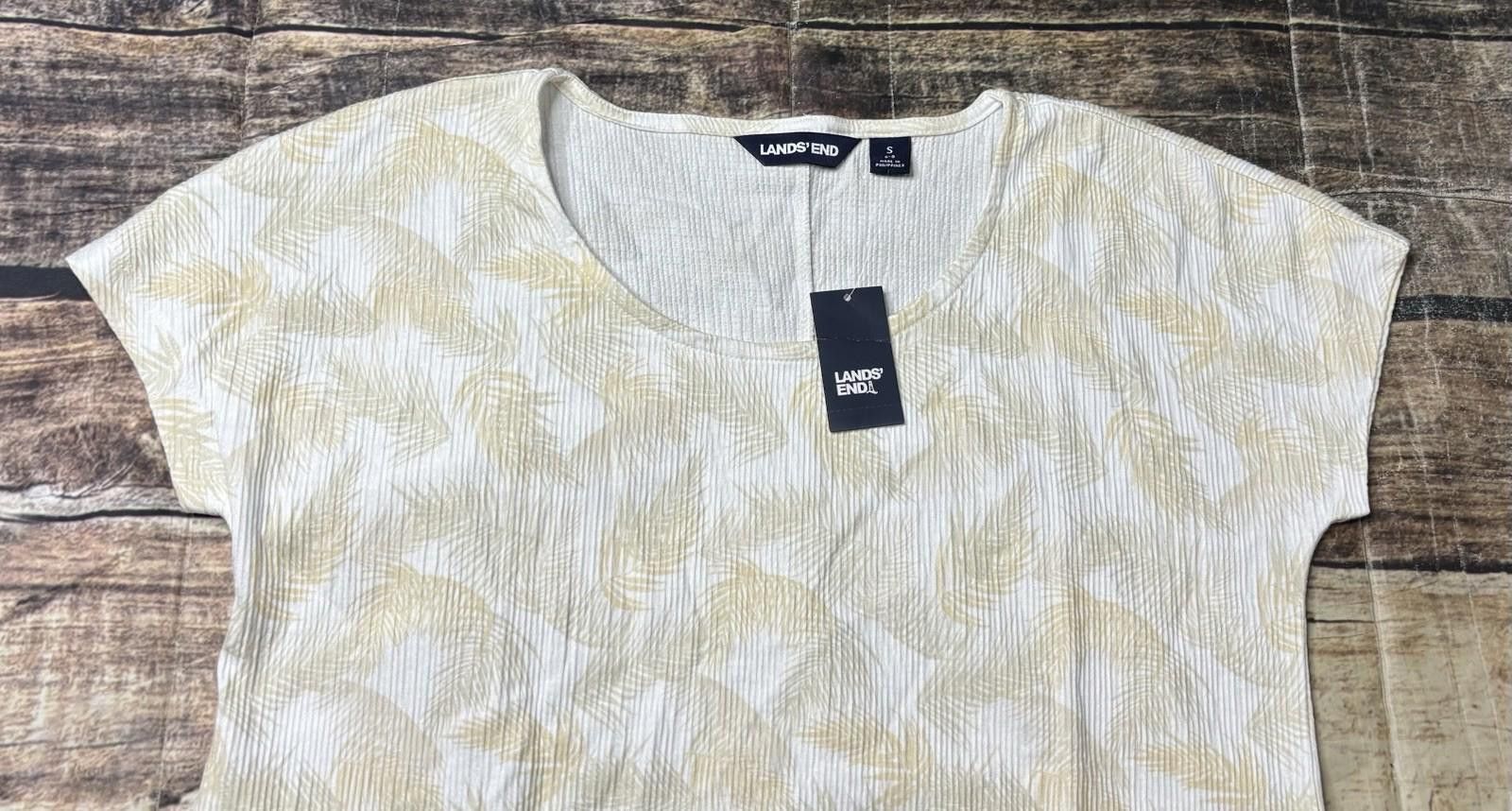 Lands' End Lands End Top Women's Small 6-8 Floral Seersucker NEW Size S / US 4 / IT 40 - 4 Thumbnail