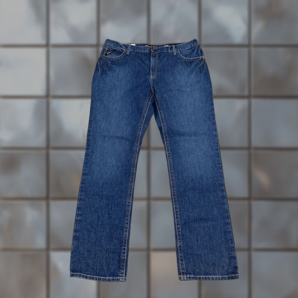 Ariat Ariat Jeans Mens 44x38 Blue Low Rise M4 Boot CAT 2 FR NWT Size US 44 / EU 60 - 1 Thumbnail