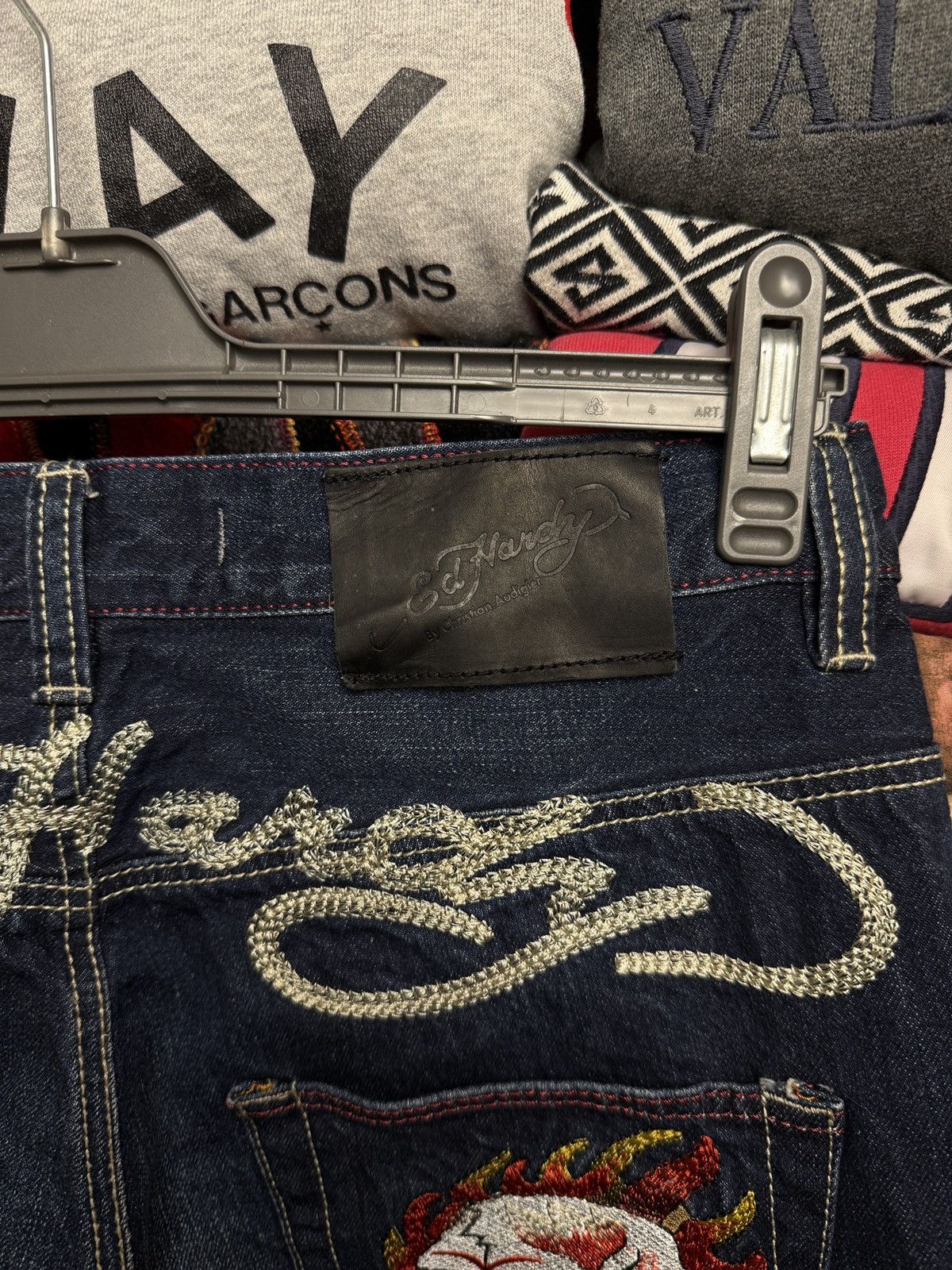 Christian Audigier “Skull Pockets” Ed Hardy Jeans Size US 32 / EU 48 - 11 Thumbnail