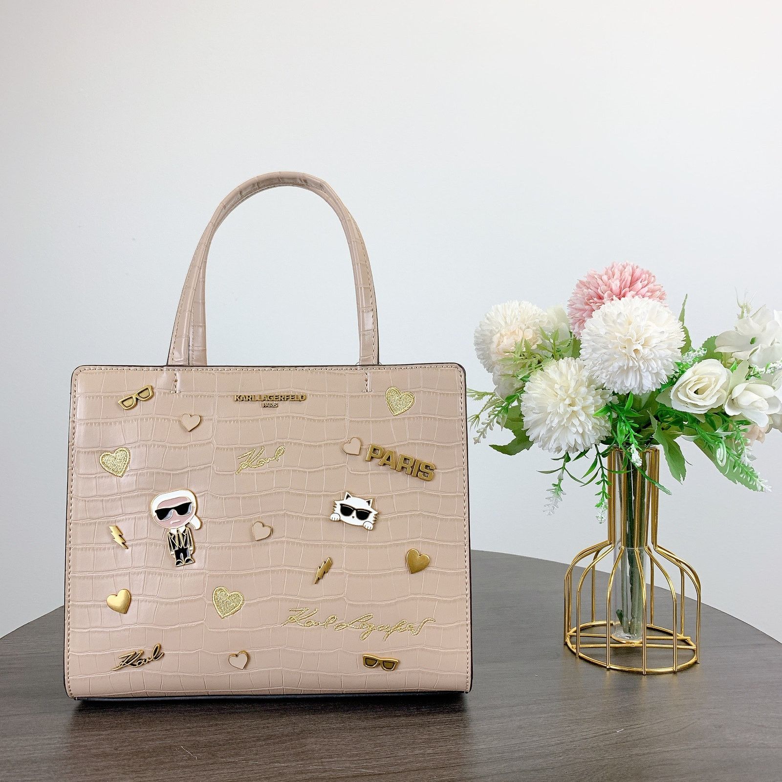 Karl Lagerfeld KARL LAGERFELD Maybelle Pins Satchel LH4DS8BJ Size ONE SIZE - 3 Thumbnail