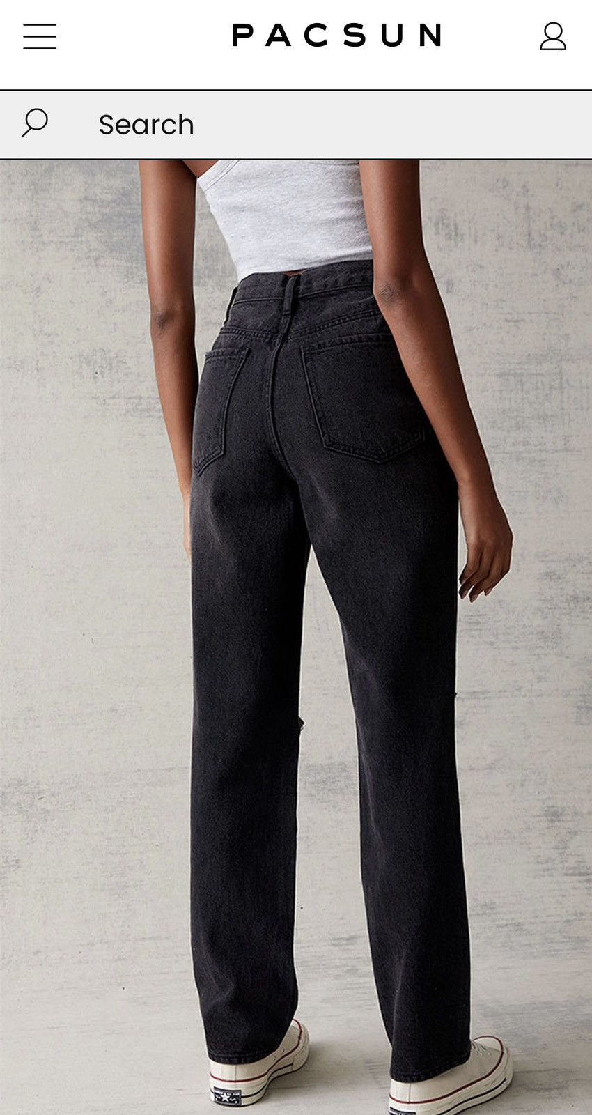 Pacsun pacsun eco black distressed dad jeans Size 24" / US 00 / IT 34 - 5 Thumbnail