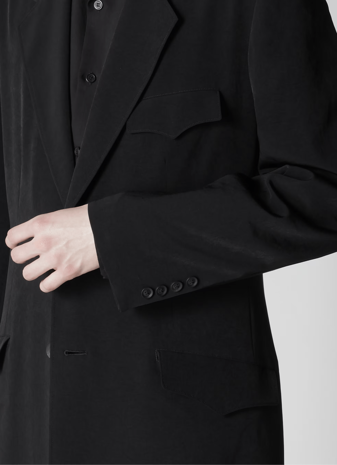 Yohji Yamamoto Yohji Yamamoto Pour Homme 24AW - BACK FLARE LONG JACKET Size US M / EU 48-50 / 2 - 8 Thumbnail
