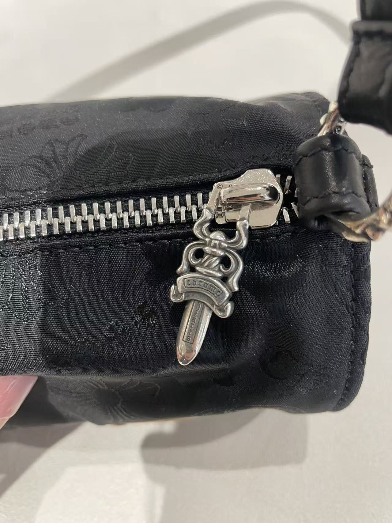 Chrome Hearts Chrome Hearts Nylon Tonal Monogram Cross Grinds Mini Handbag Size ONE SIZE - 6 Thumbnail