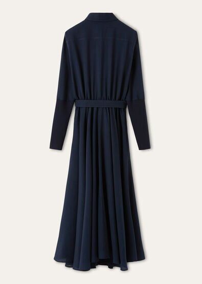 Loro Piana os11x0326 FAQ9183 Verlaine Dress in Ink Bottle Size XS / US 0-2 / IT 36-38 - 2 Thumbnail