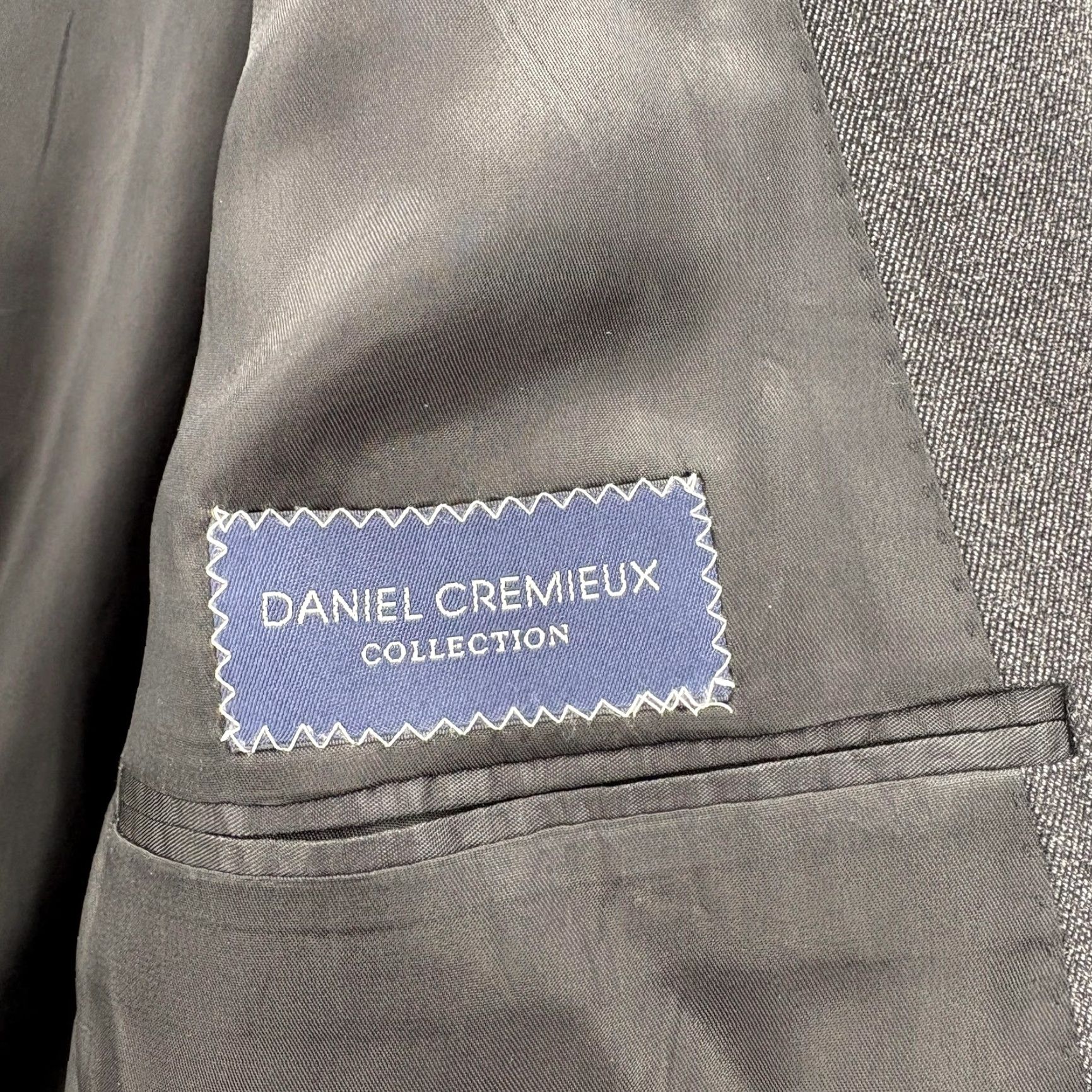 Cremieux Daniel Cremieux Blazer Mens 46R Gray Pure Wool Loro Piana Sport Coat Jacket Size 46R - 5 Thumbnail