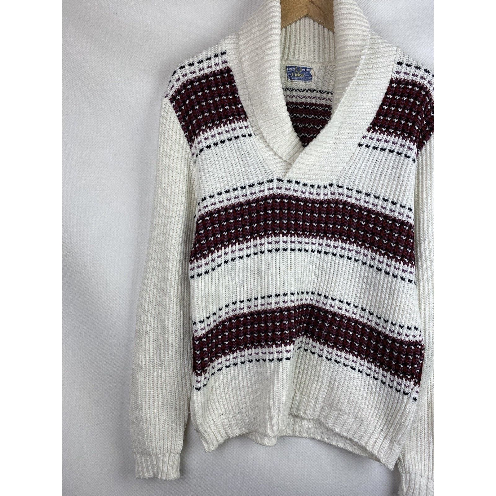 Fred Perry Fred Perry vintage men’s shawl collar sweater pullover Size US M / EU 48-50 / 2 - 2 Thumbnail