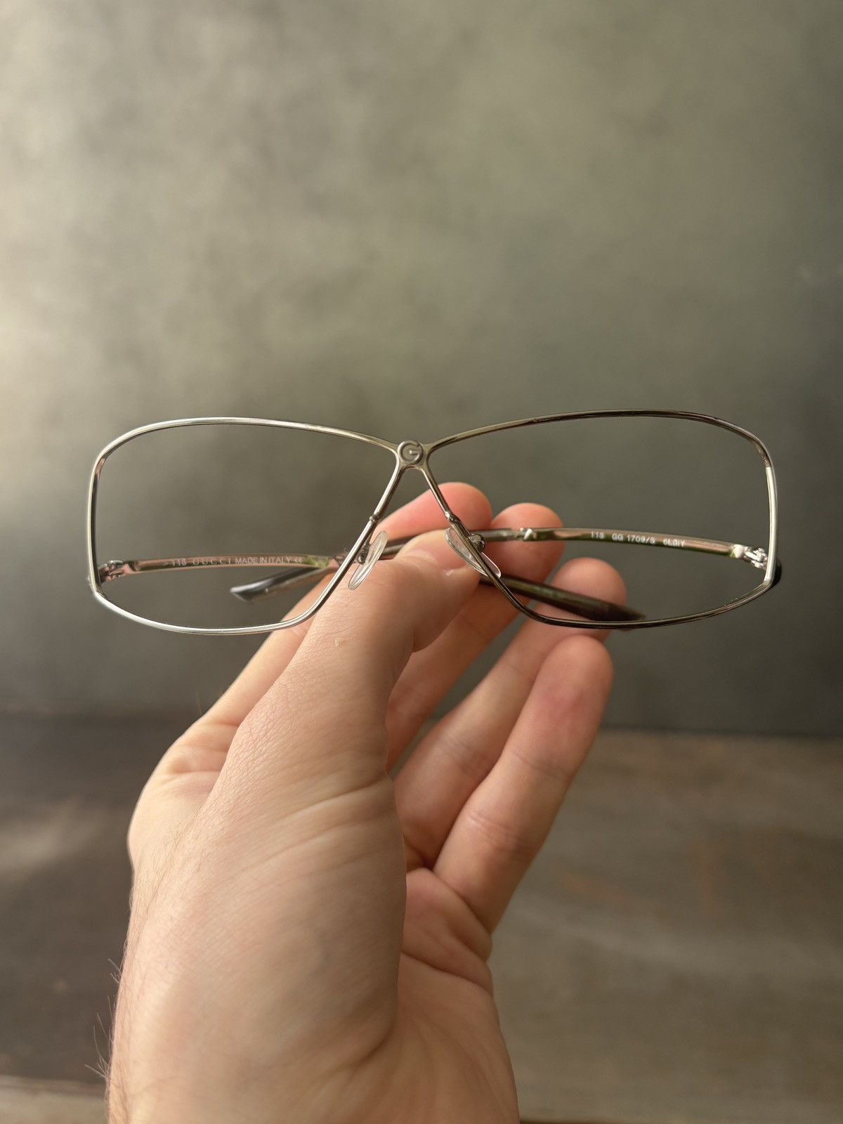 Gucci Vintage Gucci Frames 2000s Metal Shield GG 1709/S Tom Ford Size ONE SIZE - 2 Thumbnail