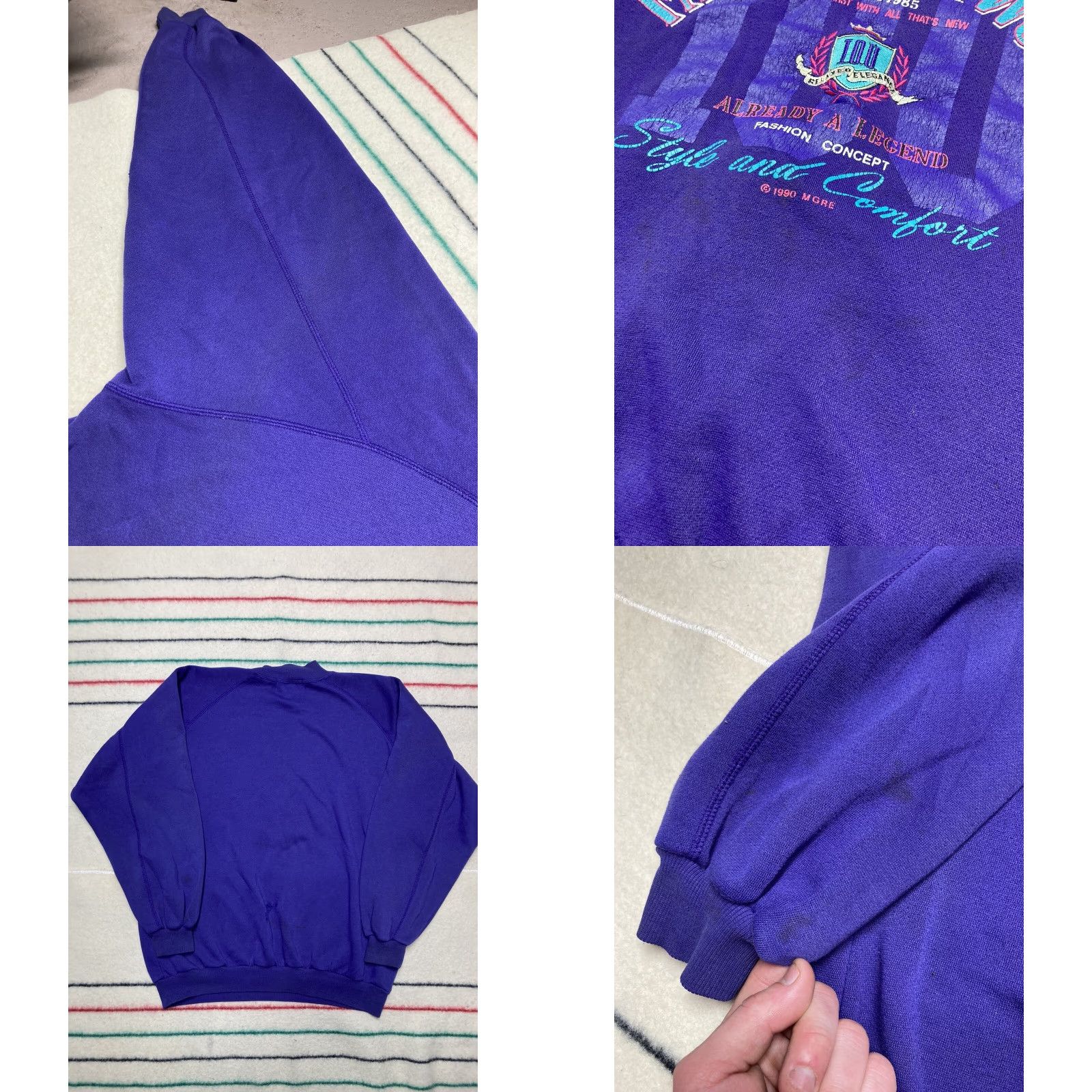 Vintage VINTAGE 90s graphic t shirt fashion network style 1990 already a legend adult XL Men Purple T-Shirt 90s Size US XL / EU 56 / 4 - 8 Thumbnail