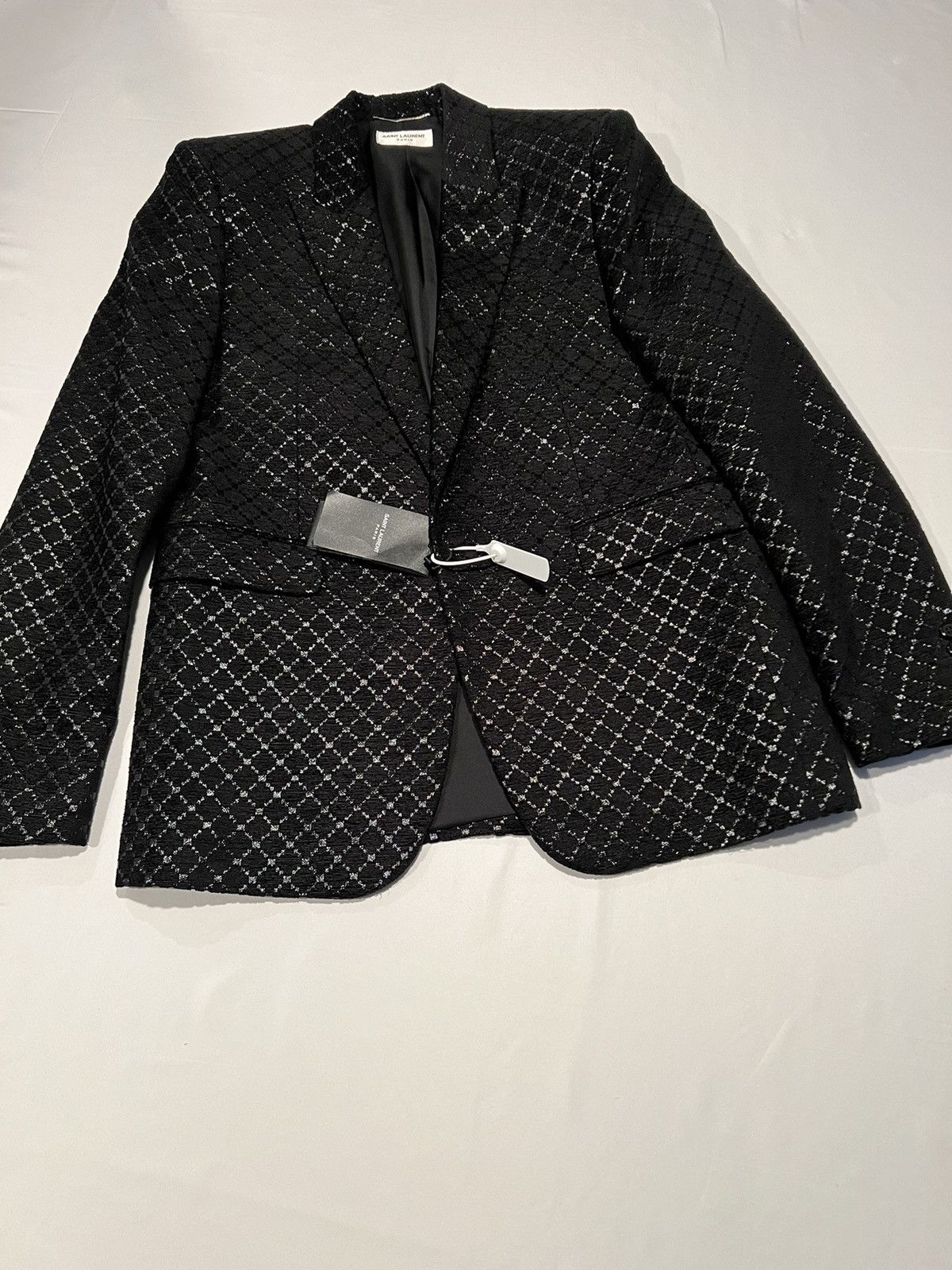 Saint Laurent Paris Saint Laurent diamond jacquard tone blazer. 48/38 $4250 Size 38R - 9 Thumbnail