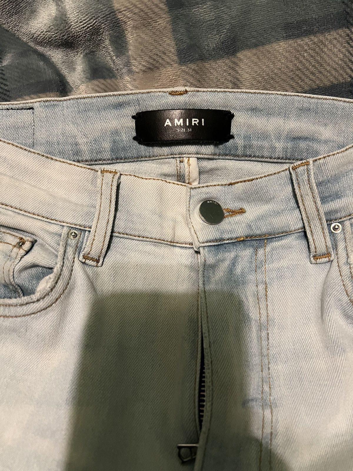 Amiri Amiri light wash indigo stack jeans size 31 skinny Size US 31 - 2 Thumbnail