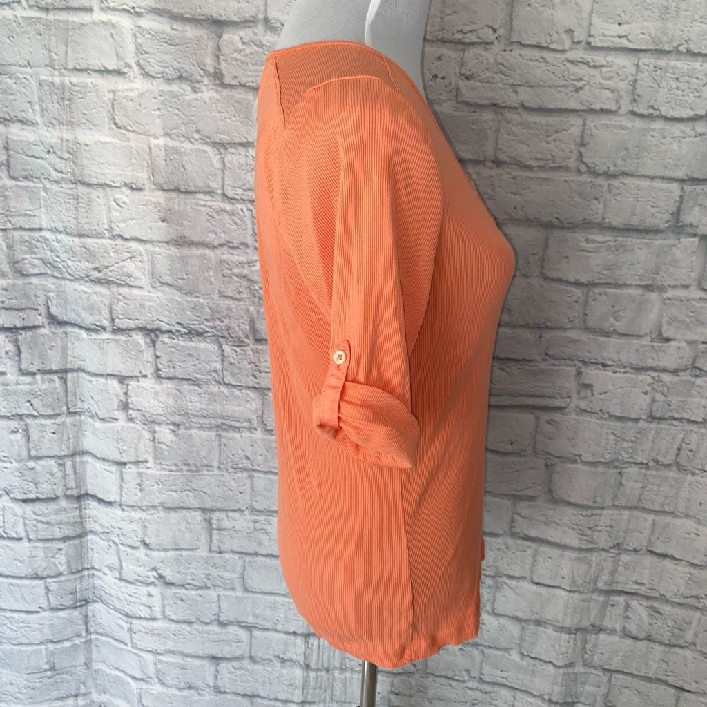 Ralph Lauren Ralph Lauren women M 100% cotton elbow sleeve blouse orange Size M / US 6-8 / IT 42-44 - 4 Thumbnail
