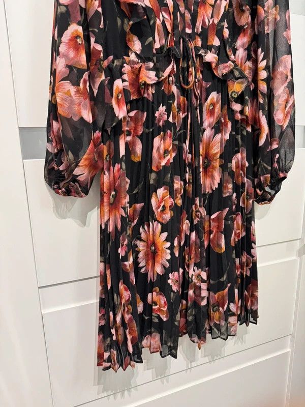 The Kooples The Kooples Floral Print Pleated Mini Dress size 1 S Size S / US 4 / IT 40 - 3 Thumbnail