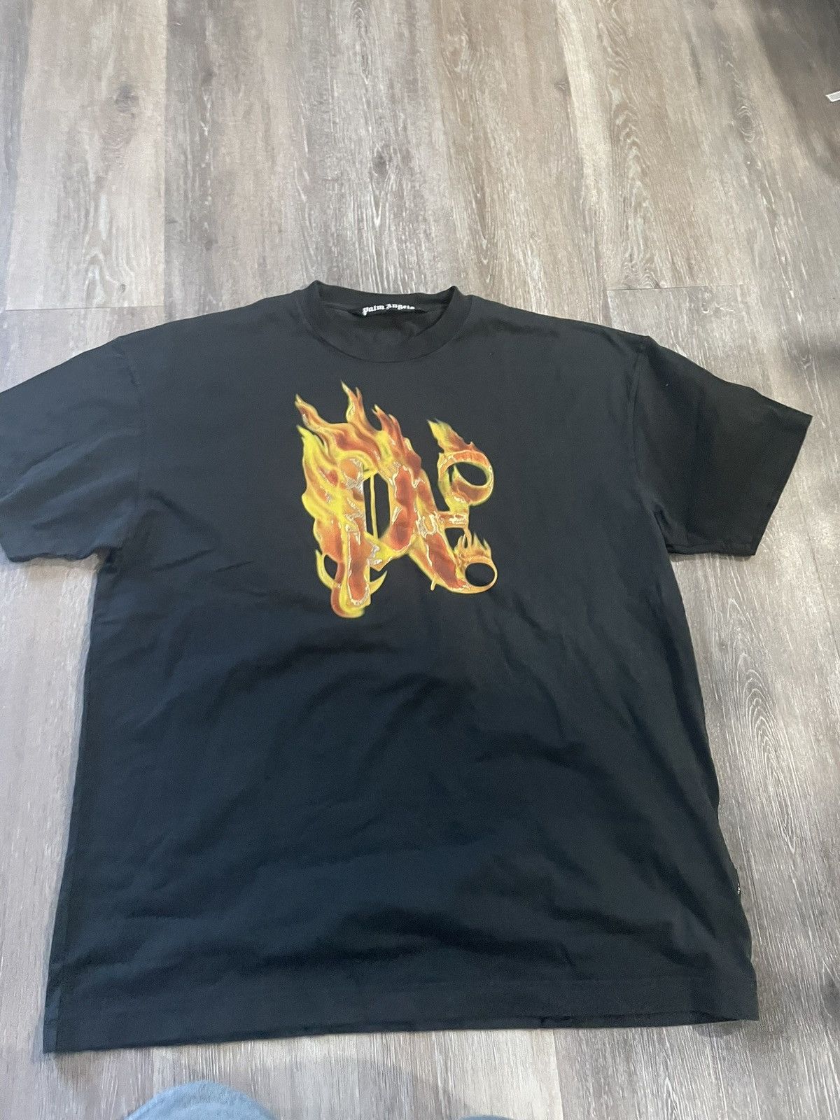 Palm Angels PALM ANGELS “fire PA” t shirt size xl black Size US XL / EU 56 / 4 - 1 Thumbnail