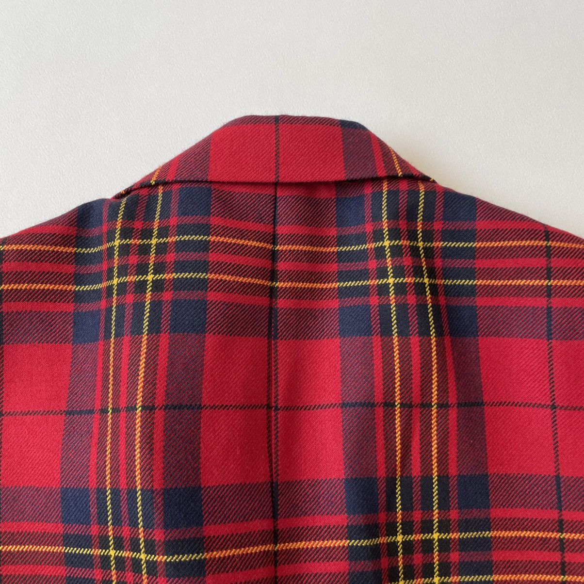 Comme des Garcons Homme Plus A/W 14 Oversized Lapel Tartan Wool Blazer Size 38R - 15 Thumbnail