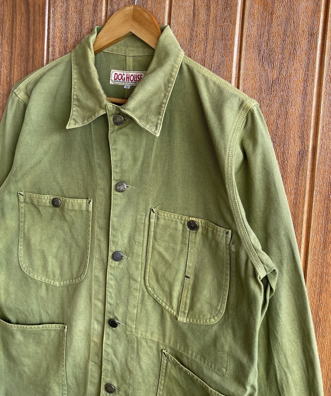 Le Grande Bleu (L.G.B.) Vintage 90s Faded Green Army🔥DOGHOUSE🔥Military Parka Jacket Size US M / EU 48-50 / 2 - 4 Thumbnail