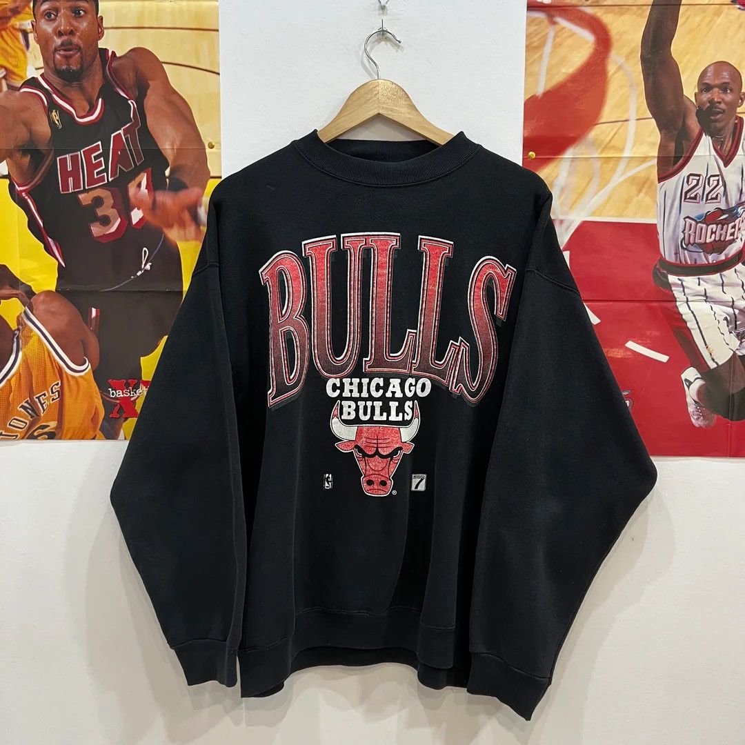 Chicago Bulls Logo 7 NBA Vintage Chicago Bulls Early 90 s Logo7 Sweatshirt Grailed