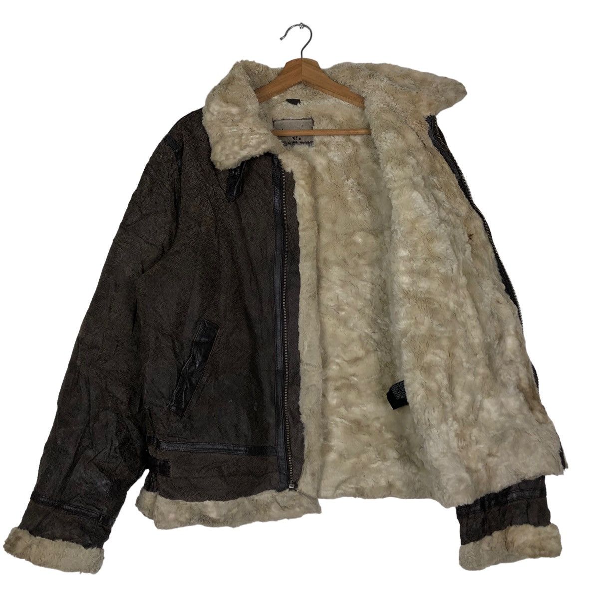 Japanese Brand 🔥Vtg Shearling Leather Jacket B 3 Military Collections Size US M / EU 48-50 / 2 - 9 Thumbnail