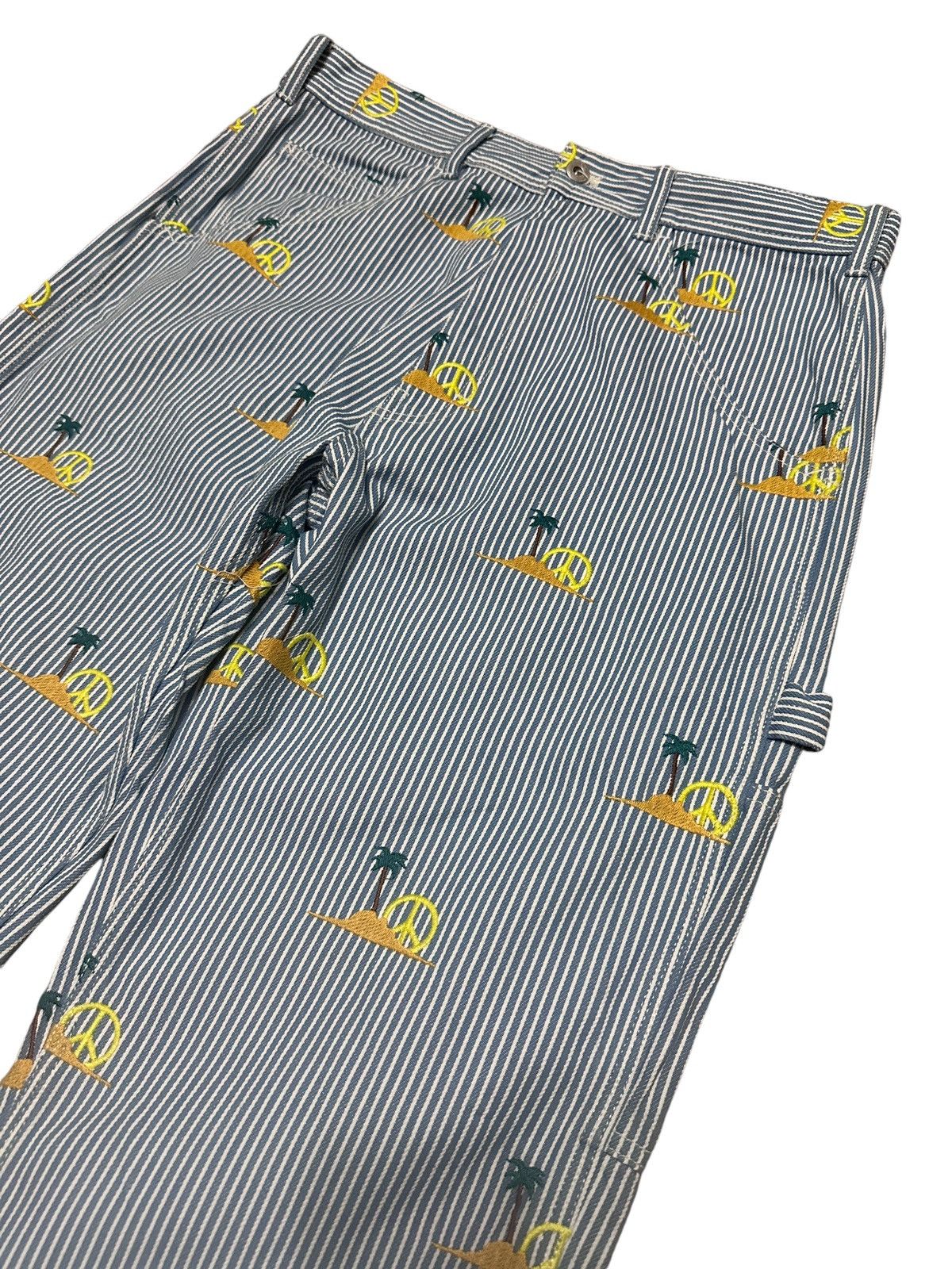 Japanese Brand Vintage Hickory Denim Blue Capenter Baggy Pants Size US 34 / EU 50 - 3 Thumbnail