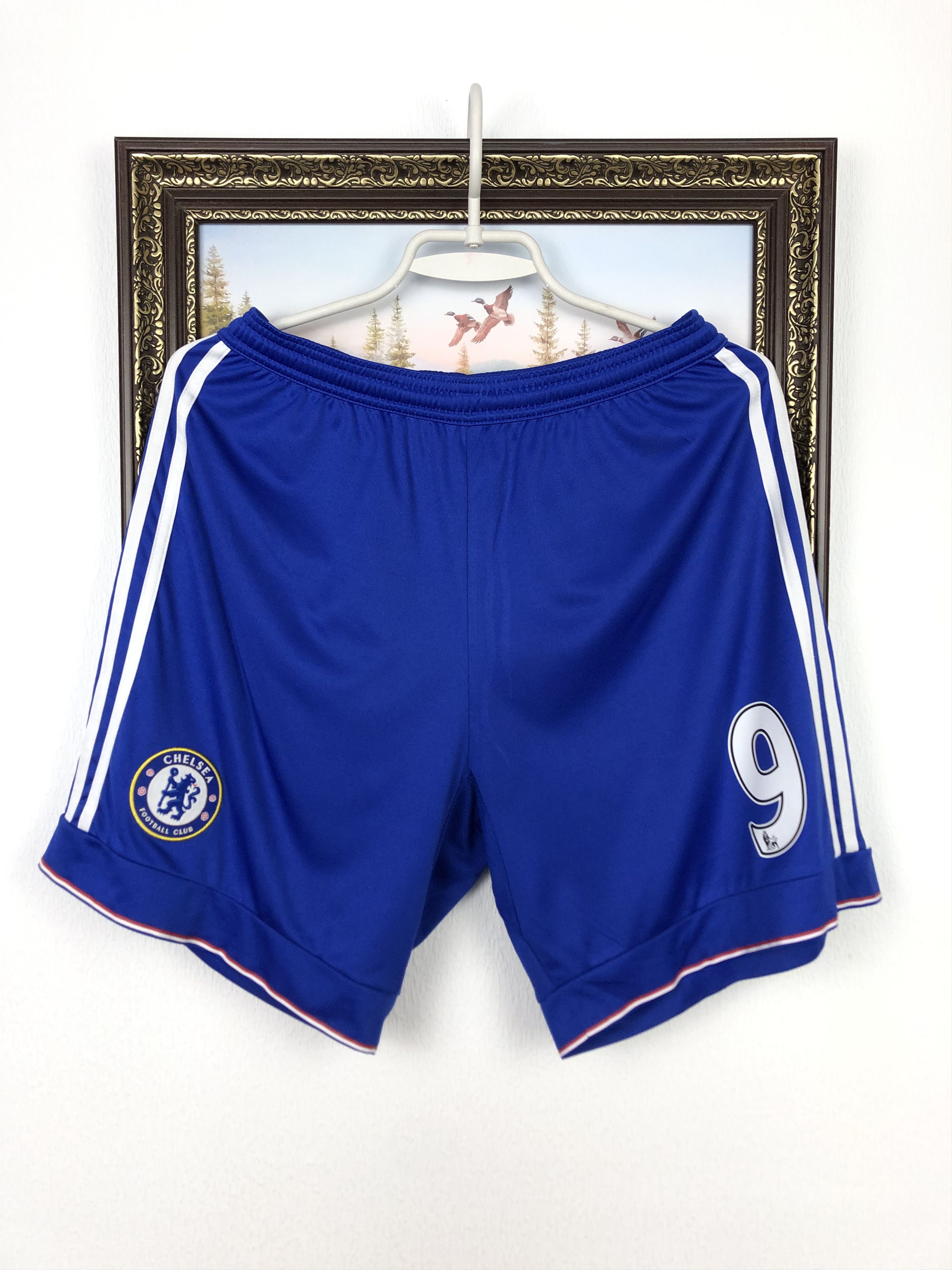 Adidas Adidas Chelsea Football Shorts Soccer Blue Mens #9 Falcao M Size US 32 / EU 48 - 1 Thumbnail