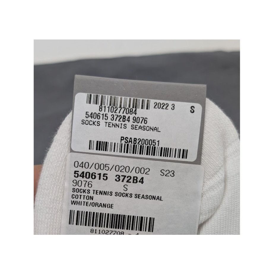 Balenciaga o1rshd1 Size: S / Tennis Cotton Socks in White/Orange Size ONE SIZE - 9 Thumbnail