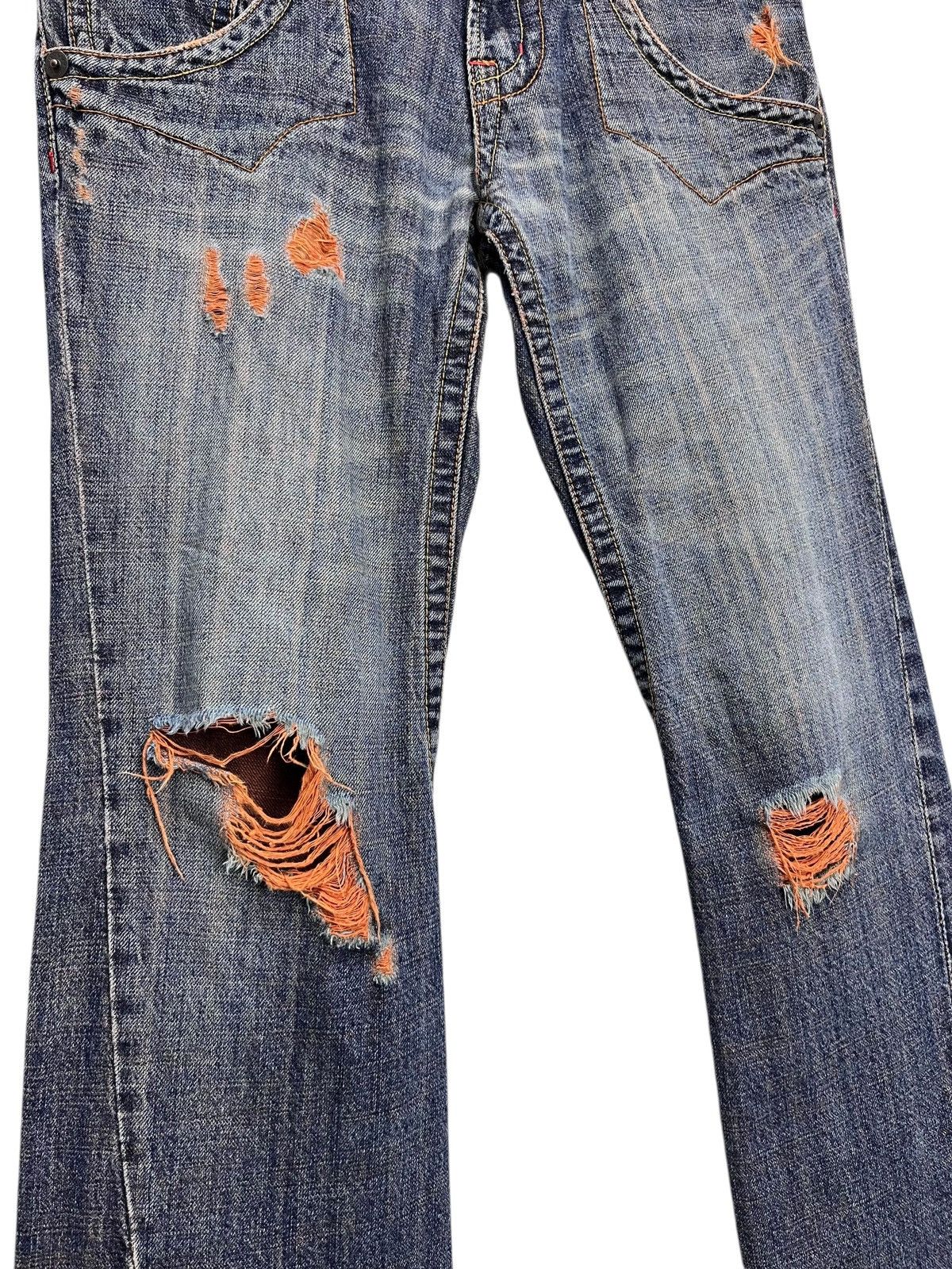PPFM FYE 🔥Vintage PPFM Punk Ripped Super Low Rise FLARE Denim Size US 29 - 6 Thumbnail