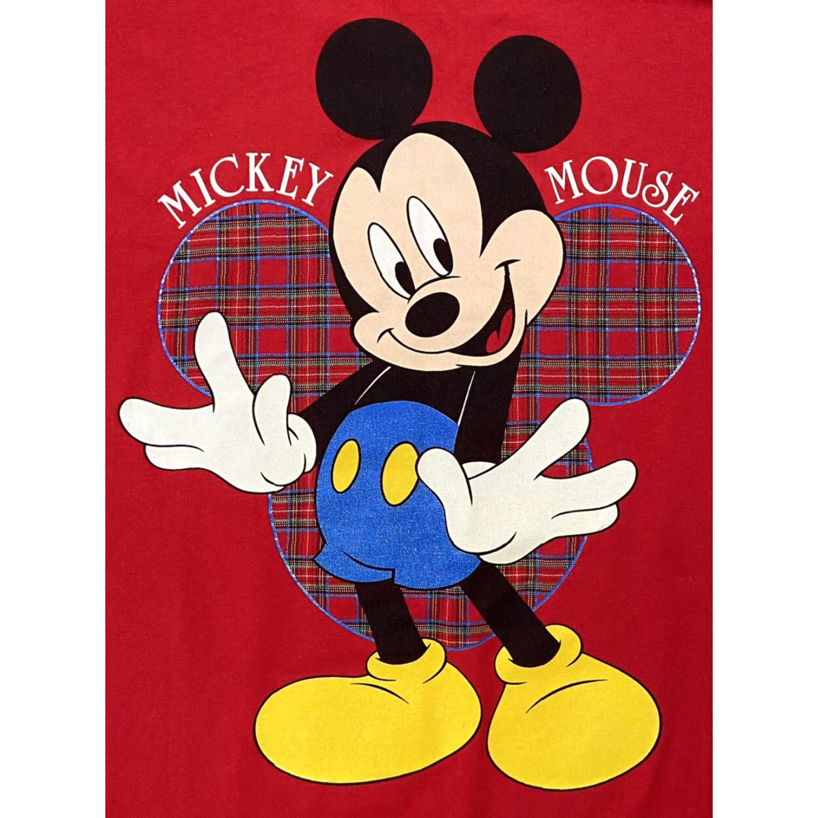 Disney VINTAGE Mickey Mouse Disney Sleep Shirt Womens One Size Red Graphic Print Lounge Nightgown Knit Cotton Size ONE SIZE - 4 Thumbnail