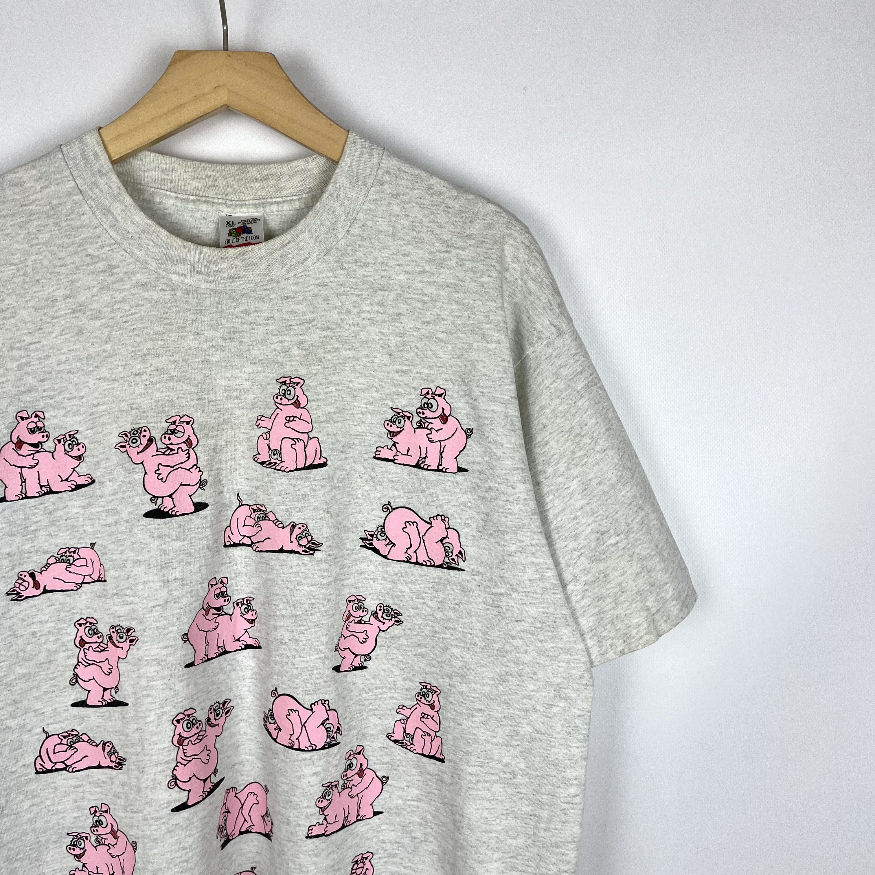 Vintage Vintage Pig Sex Vulgar Adult Humor T Shirt 1991 Size US XL / EU 56 / 4 - 2 Thumbnail