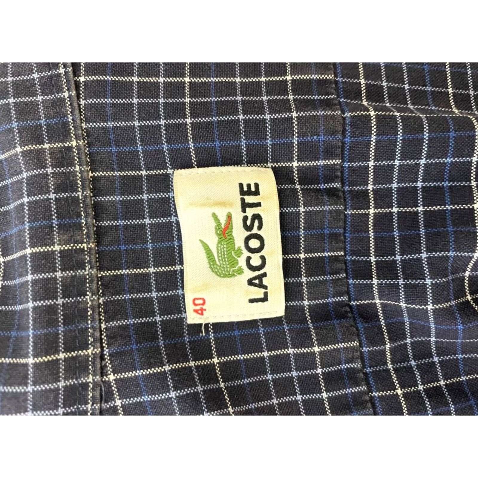 Lacoste U.S. BUYERS: PLEASE NOTE Lacoste Mens Button Down Shirt Size 40 Black Plaid Cotton Short Sleeve Classic Size US L / EU 52-54 / 3 - 3 Thumbnail