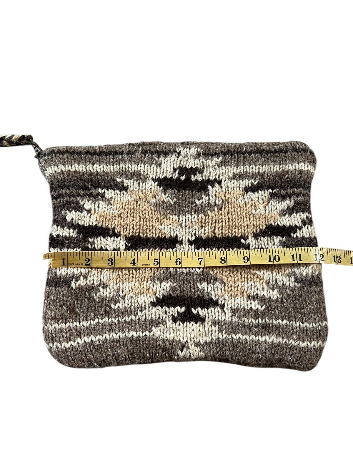 GOA 2000s Goa Native Pattern Knit Clutch Bag Size ONE SIZE - 8 Thumbnail