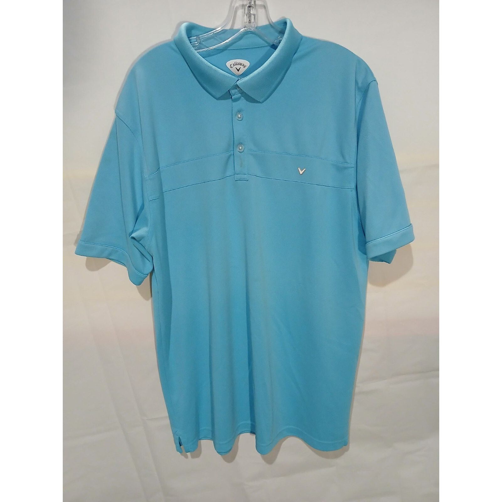 Callaway Callaway (XL) Blue Button Cotton Blend Collar Polo Shirt Size US XL / EU 56 / 4 - 7 Thumbnail