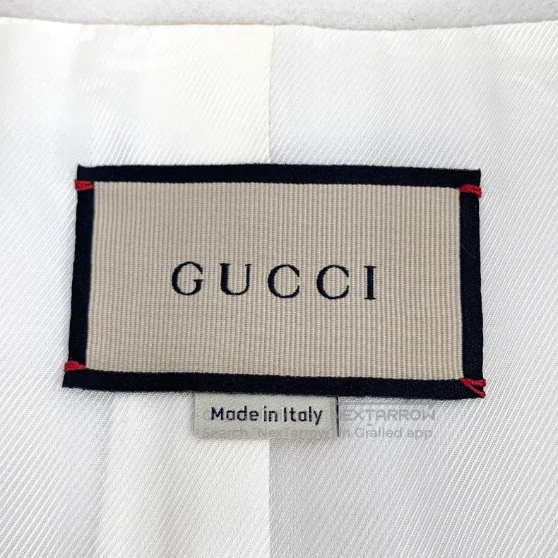 Gucci Gucci White pocket double G embroidered wool lapel single- Size M / US 6-8 / IT 42-44 - 5 Thumbnail