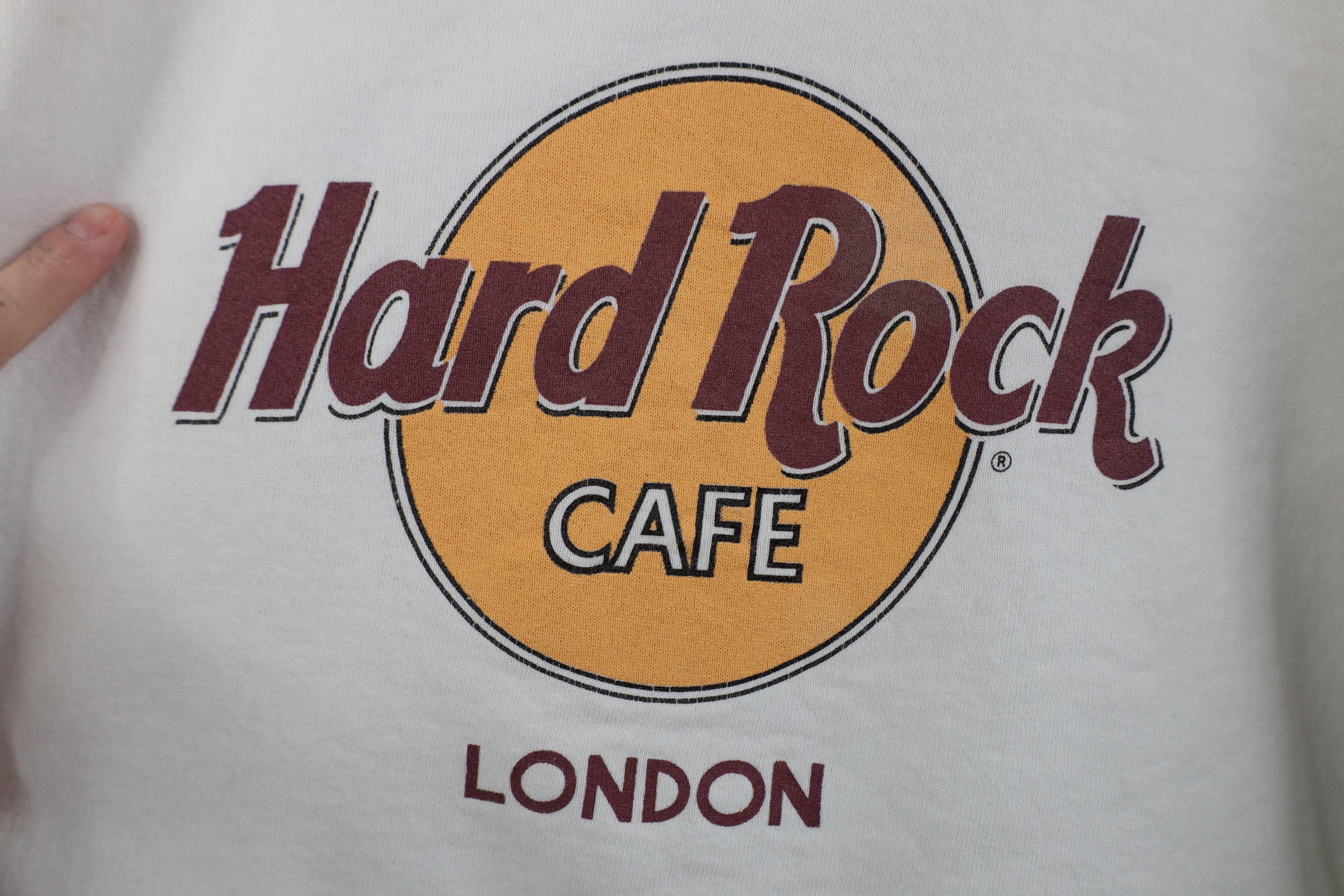 Hard Rock Cafe Vintage 90s Hard Rock Cafe London Crewneck Sweatshirt White Size XL / US 12-14 / IT 48-50 - 4 Thumbnail