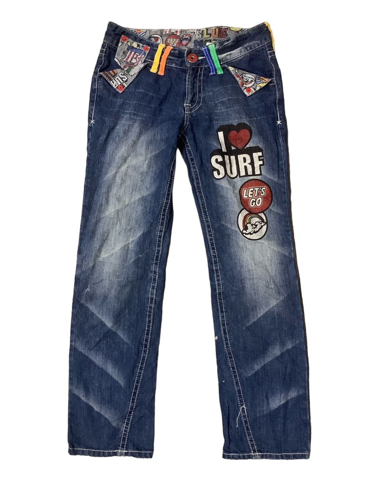 Art Comes First Blue Moon Blue Art Denim Jeans Size US 31 - 1 Thumbnail