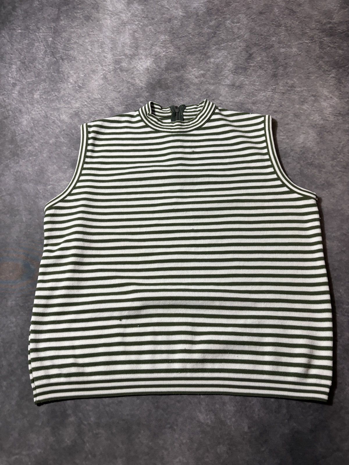 Vintage Handmade Vintage Sleeveless Sweater Striped Tank Top Zip 80s Size M / US 6-8 / IT 42-44 - 10 Thumbnail