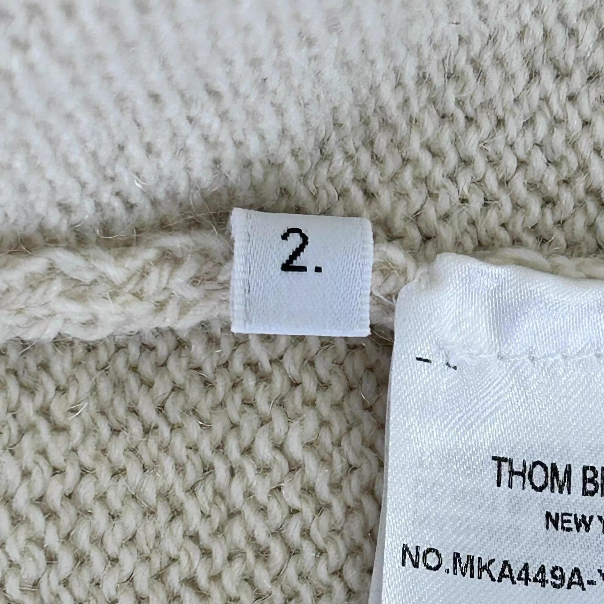 Thom Browne TB Ivory Polo Knit Sweater size 2 Size XS / US 0-2 / IT 36-38 - 5 Thumbnail
