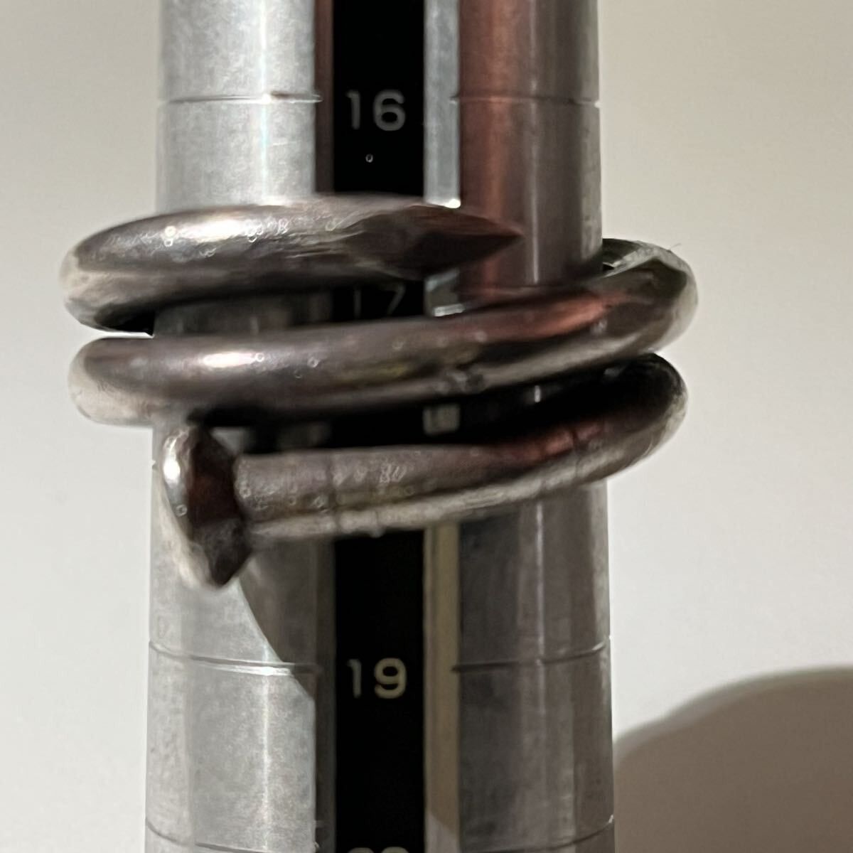 Carol Christian Poell Carol Christian Poell Spiral Nail Silver Ring MM/2145 Size ONE SIZE - 4 Thumbnail