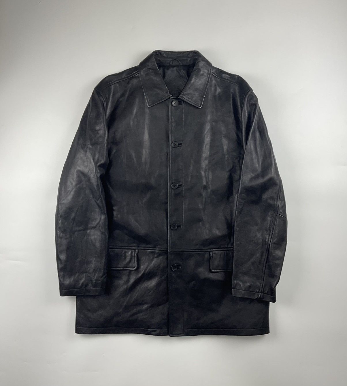 Balenciaga Vintage Balenciaga Leather Jacket Size US XL / EU 56 / 4 - 1 Thumbnail
