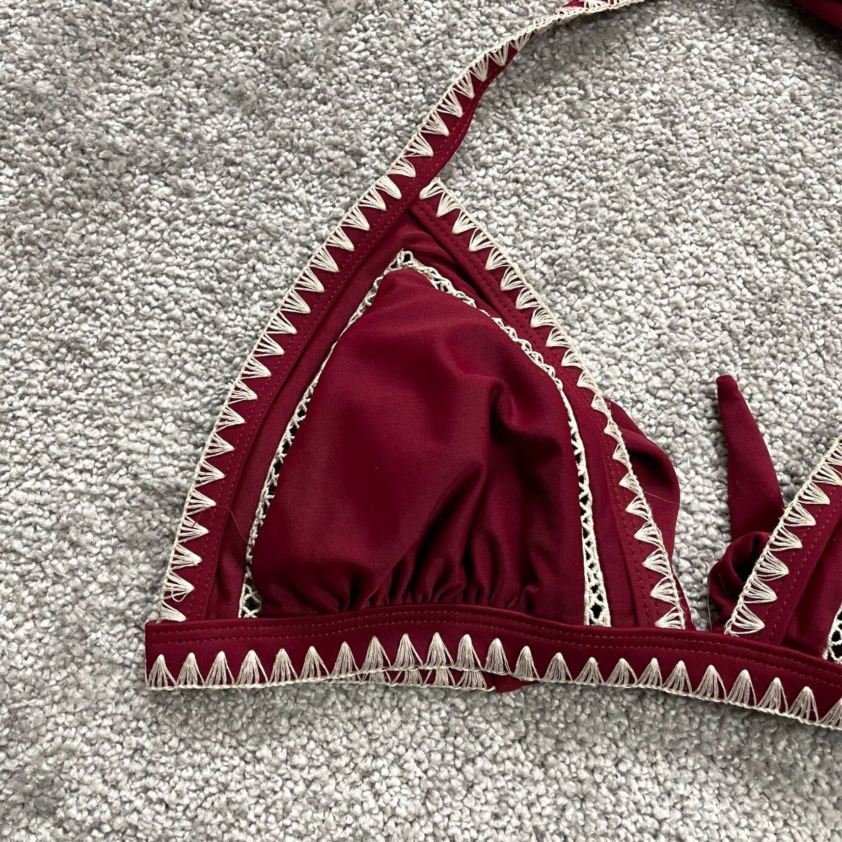 Vintage Xhilaration Brand Swimwear Women's Top Bikini Halter Red Padded Medium Beach Summer Size M / US 6-8 / IT 42-44 - 4 Thumbnail