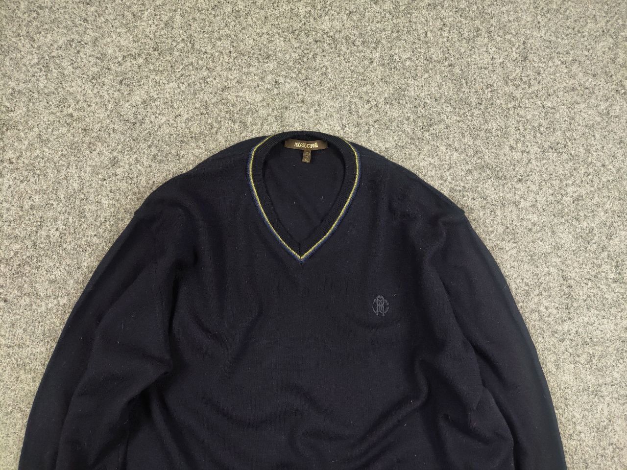 Roberto Cavalli Roberto Cavalli Lana Wool Classic Logo V Nech Light Sweater Size US M / EU 48-50 / 2 - 8 Thumbnail