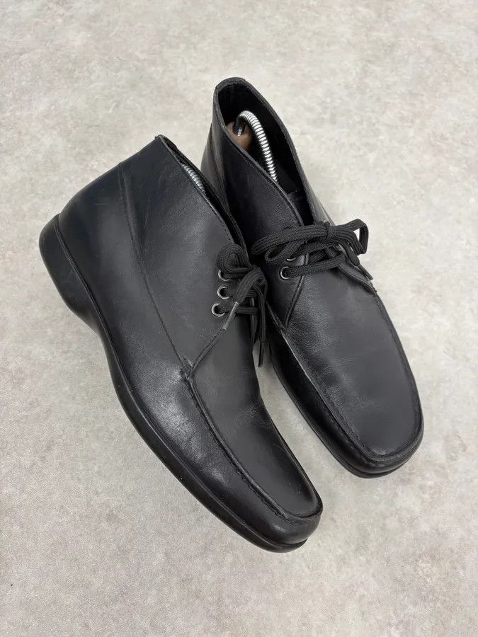 Prada 2000s Prada Black Leather Derby Shoes Size US 8 / EU 41 - 7 Thumbnail
