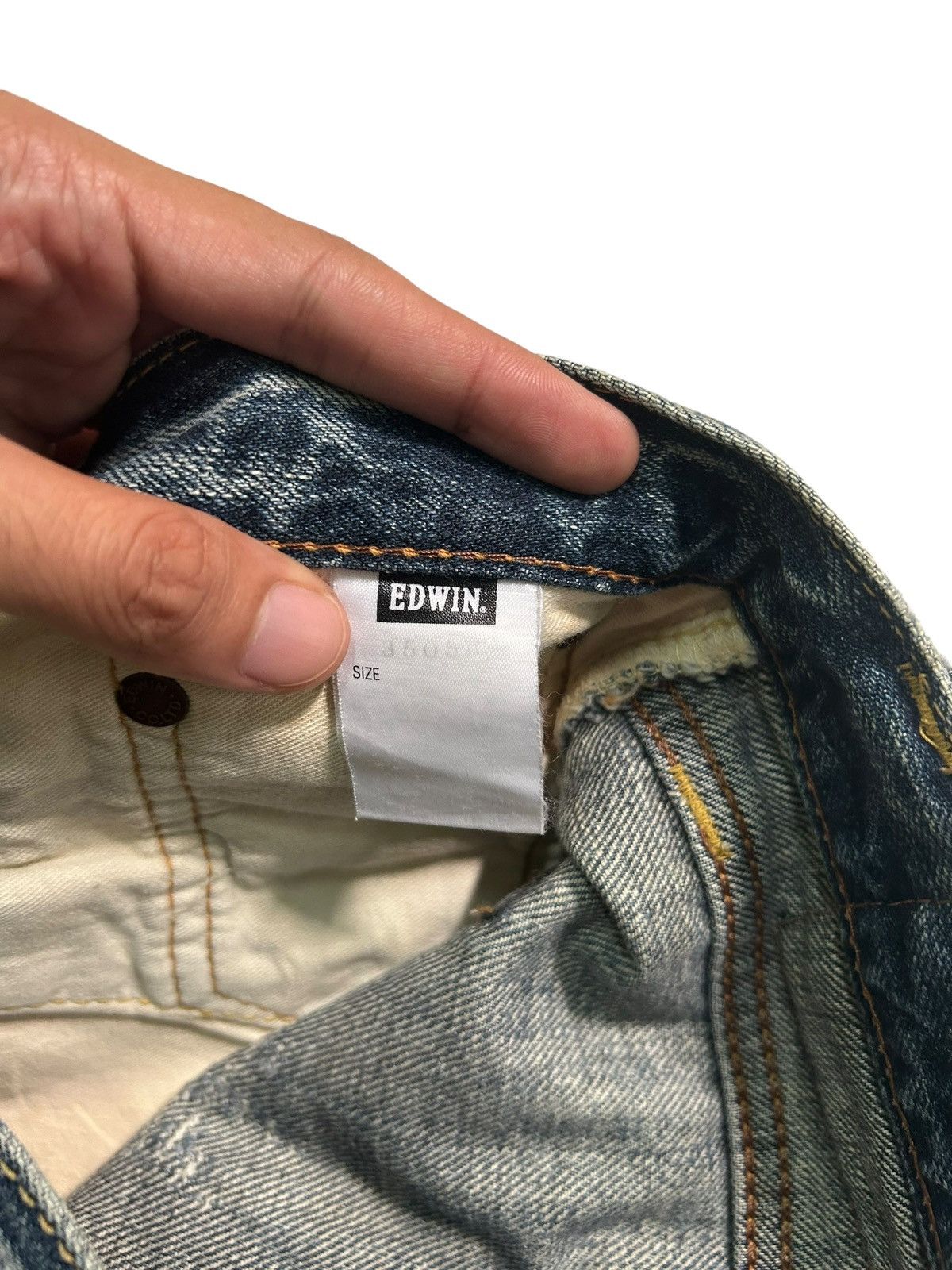 Japanese Brand × Kapital × Vintage Thrashed Vtg Edwin Selvedge disteressed denim Size US 34 / EU 50 - 15 Thumbnail