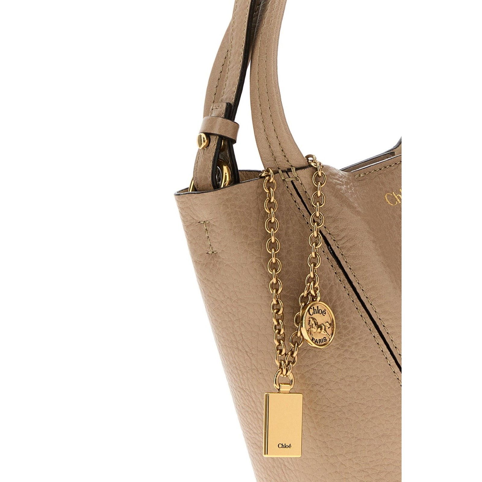 Chloe Chloe Small Spin Boyish Brown Grained Leather Tote Bag New & Size ONE SIZE - 4 Thumbnail