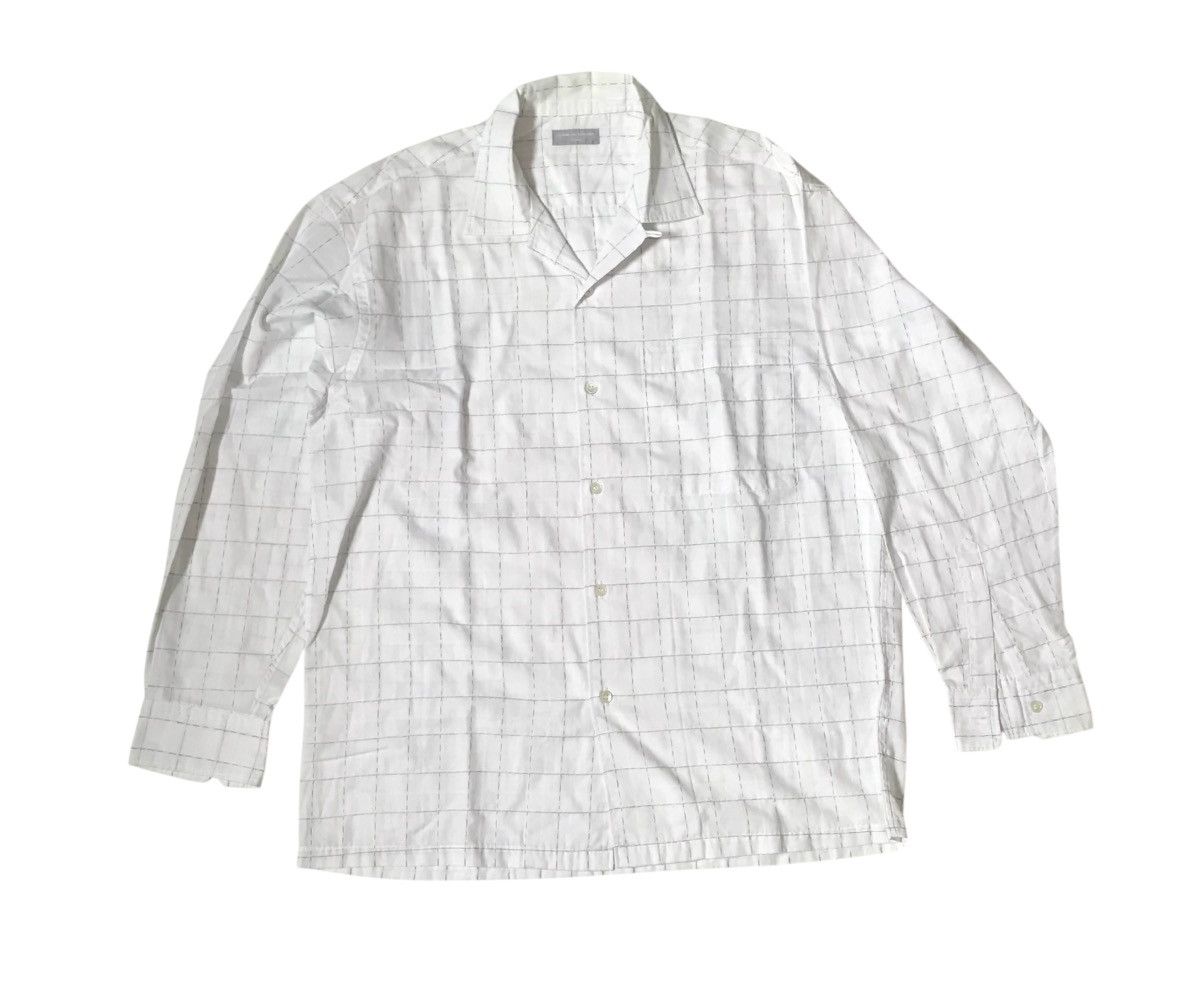 Comme des Garcons Vintage cdg homme checkered stitched camp shirt Size US M / EU 48-50 / 2 - 1 Thumbnail