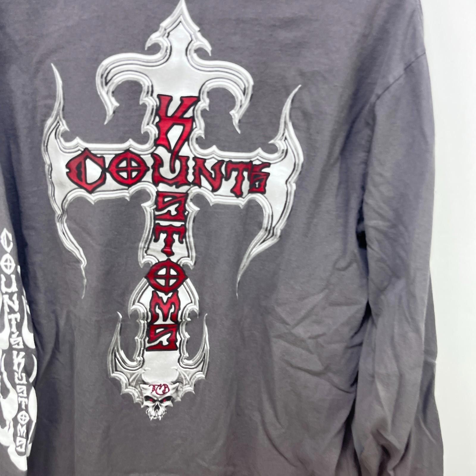 Vintage Vintage Count Choppers Kustoms Cross Long Sleeve Shirt Size US XL / EU 56 / 4 - 2 Thumbnail