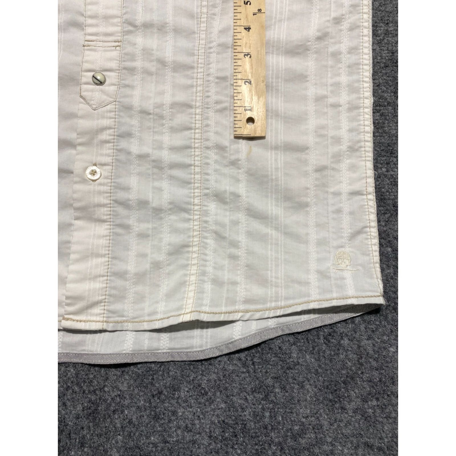 Vintage Decoded Mens M White Shirt Casual Western Cowboy Patch Rock Rebel Button-Up Collared Long Sleeve Size US M / EU 48-50 / 2 - 2 Thumbnail