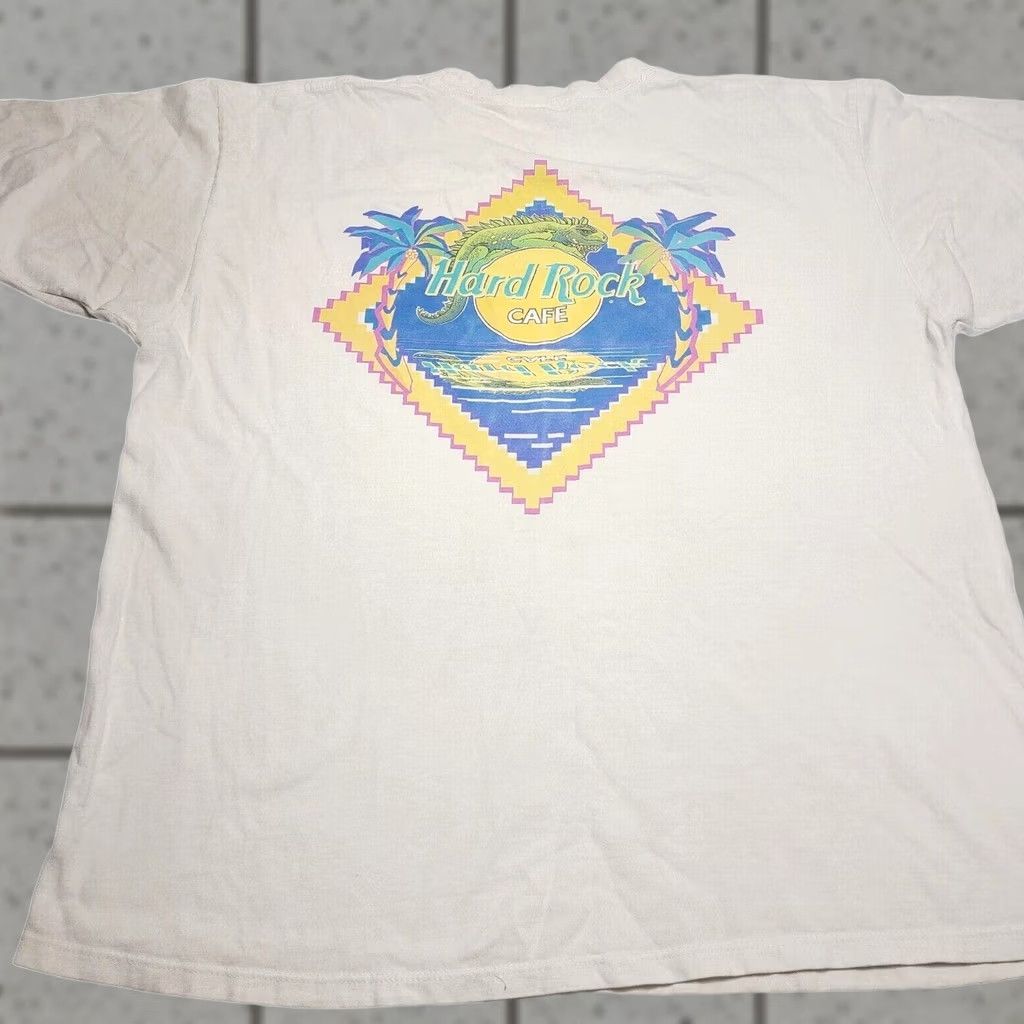 Hard Rock Cafe VINTAGE 90s Hard Rock Cafe St. Thomas T-Shirt Heavy White XL Iguana Sunset Mens Short Sleeve Distressed Size US XL / EU 56 / 4 - 1 Thumbnail
