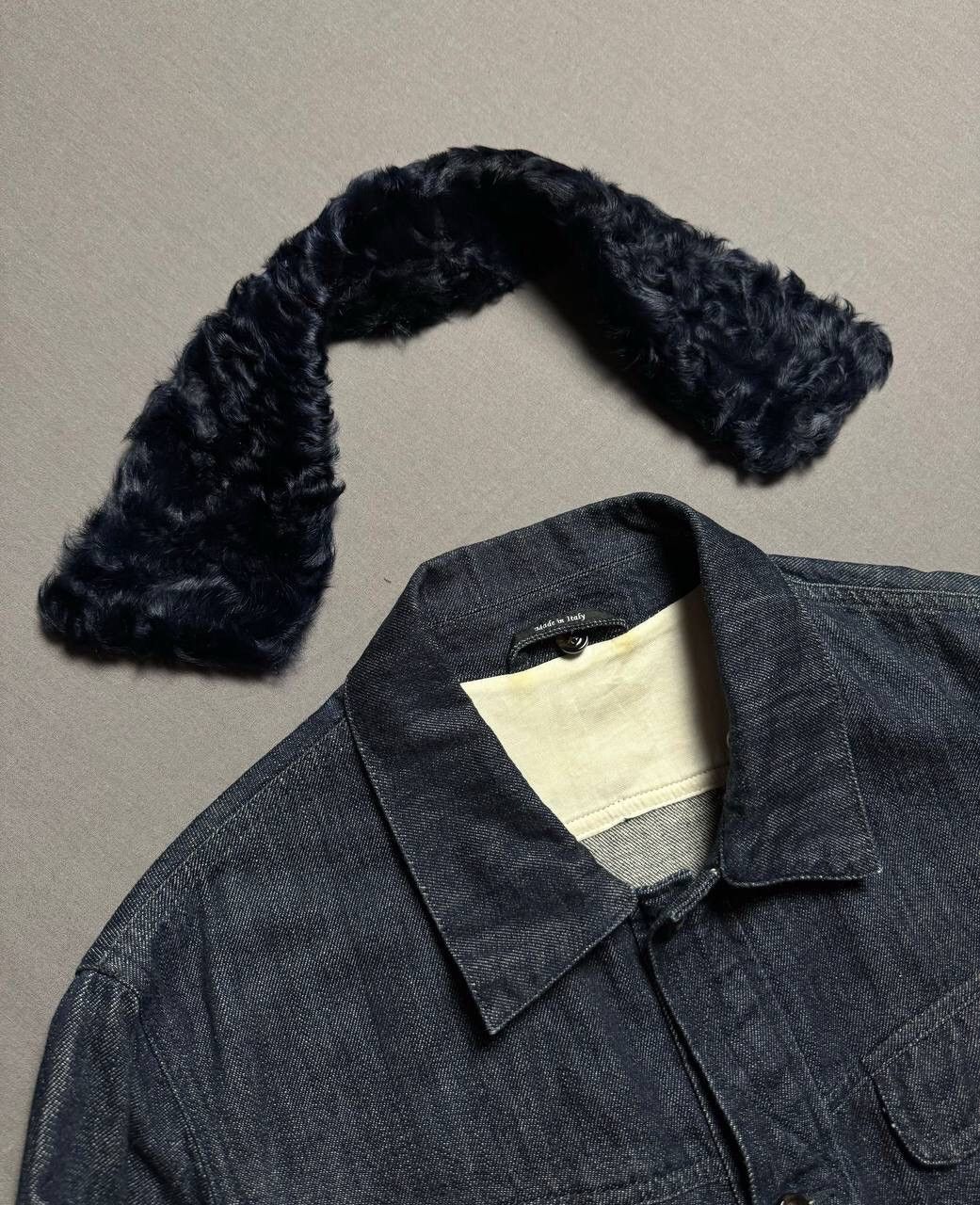 Maison Margiela AW13 Fur Denim Jacket Size US M / EU 48-50 / 2 - 4 Thumbnail