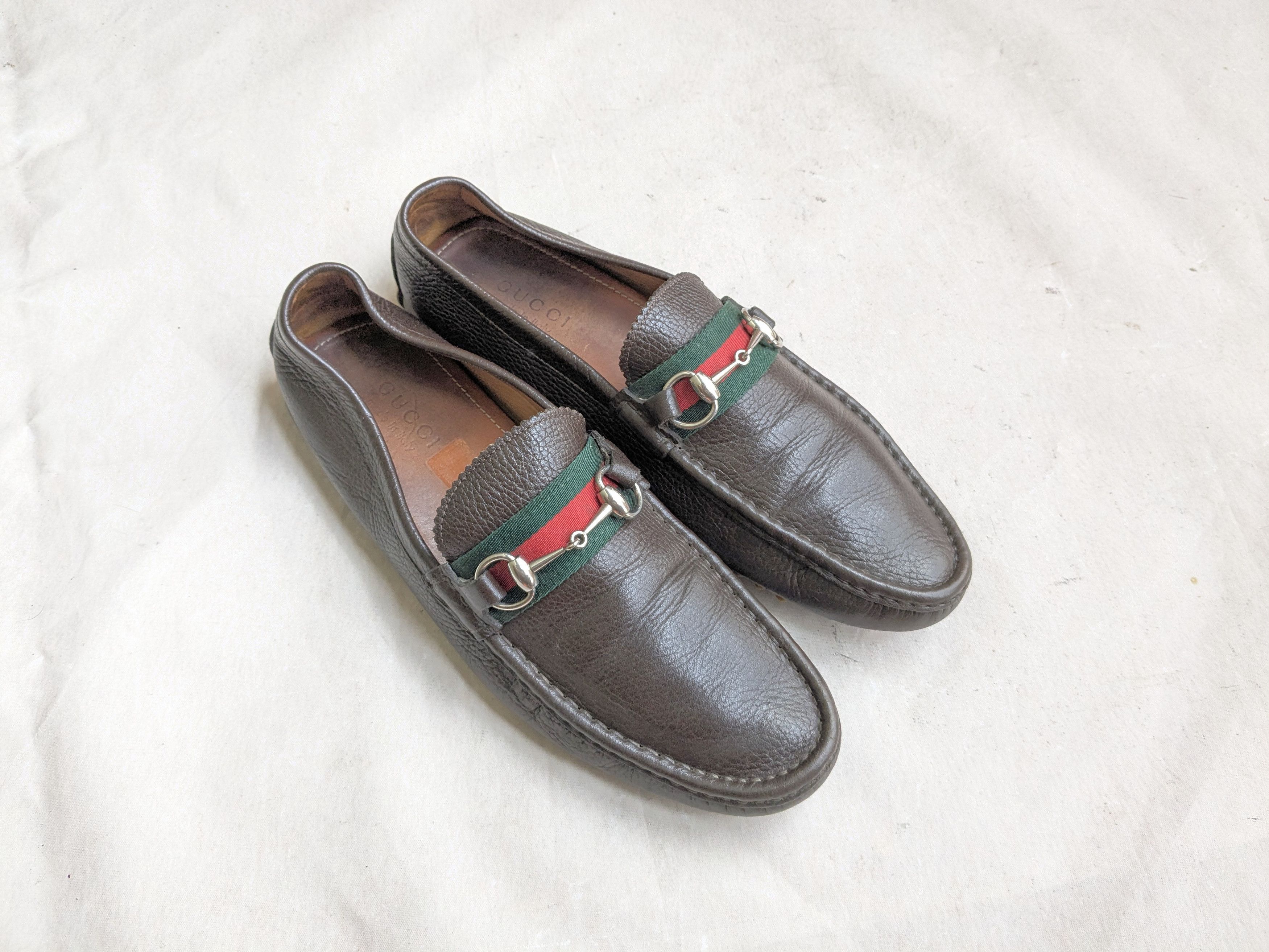 Gucci Gucci Horsebit Driving Loafers Brown Leather 10.5 Slip On Size US 10.5 / EU 43-44 - 1 Thumbnail