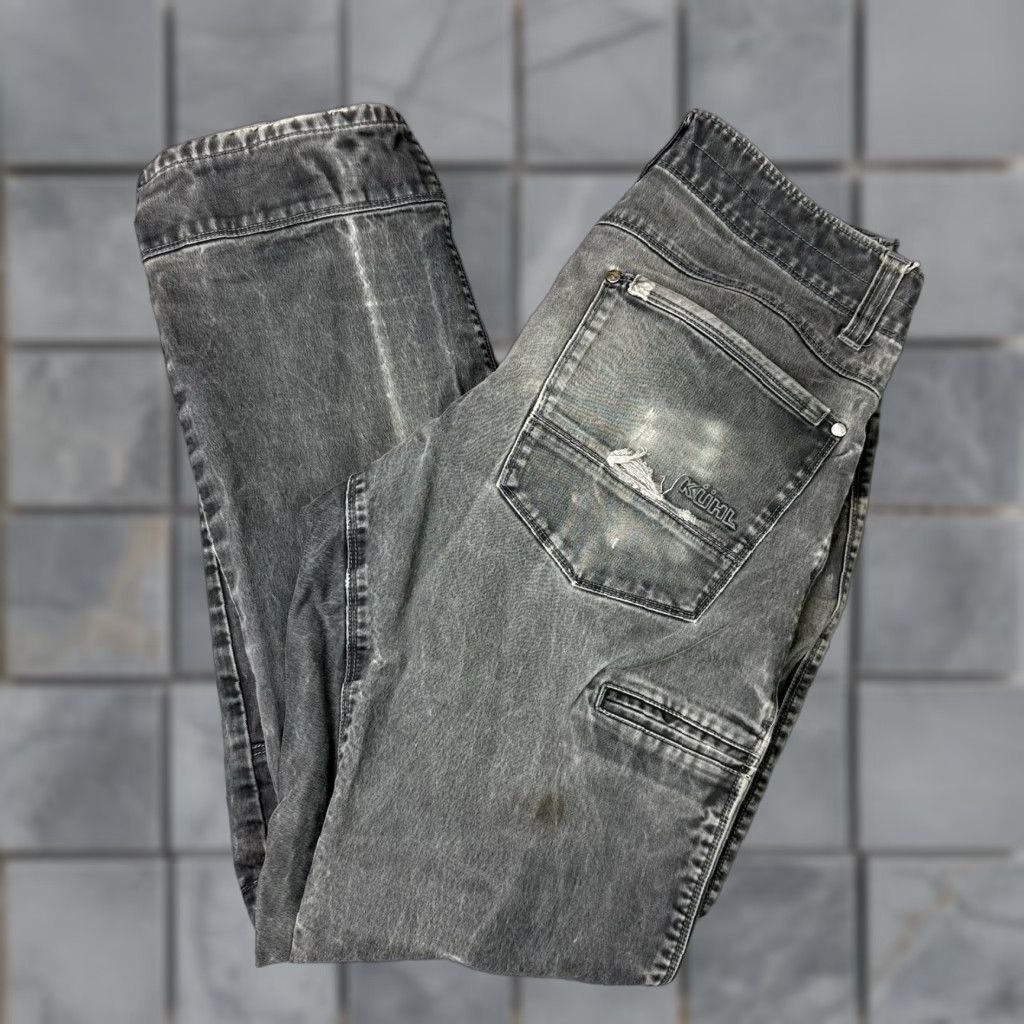 Vintage Kuhl Rydr Pants Mens 34x32 Gray Vintage Patina Dye Hiking Outdoors Distressed Size US 34 / EU 50 - 1 Thumbnail