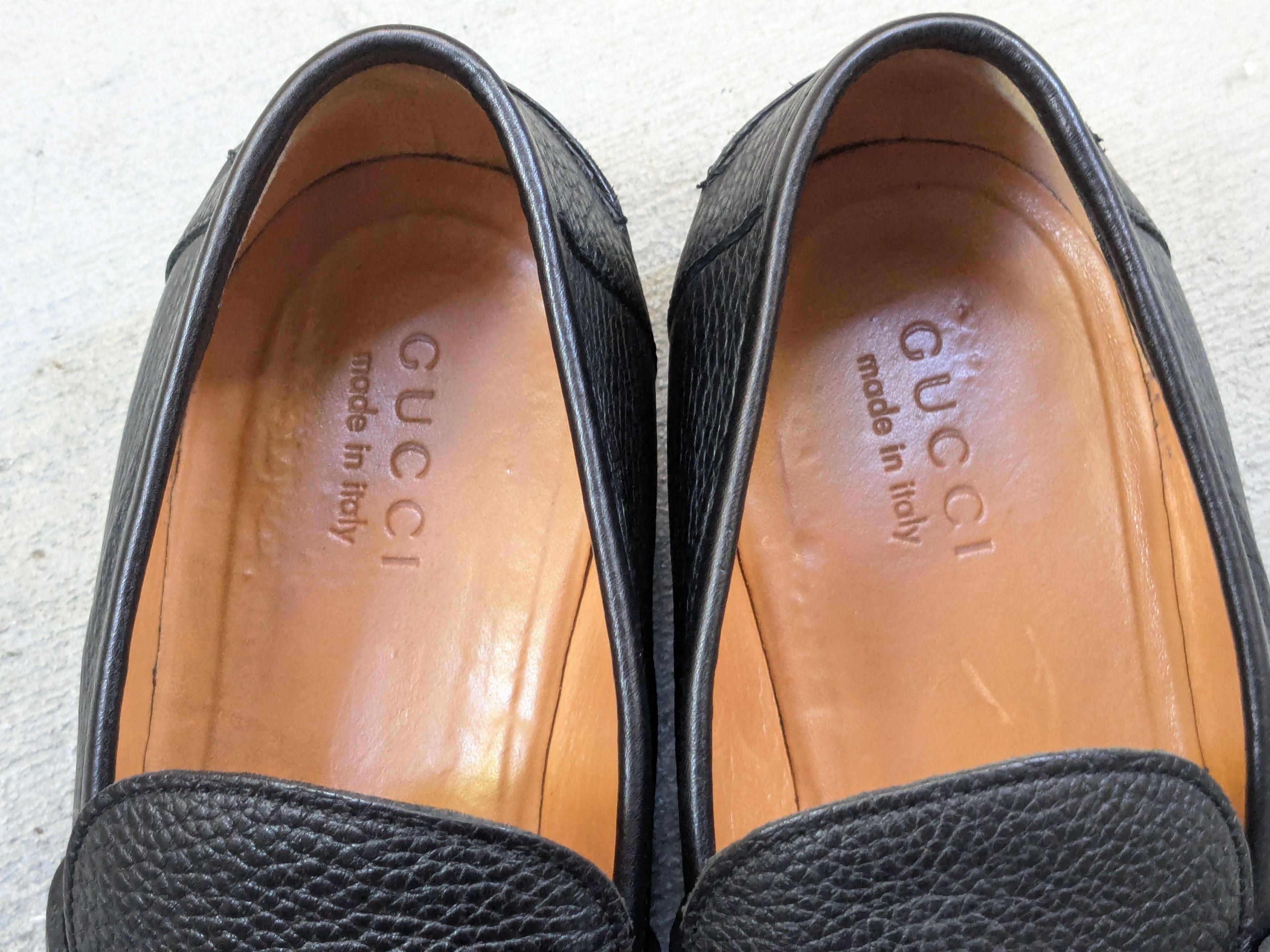 Gucci × Vintage Gucci Horsebit Loafers Black 10 Slip Ons Snaffle Leather Size US 10 / EU 43 - 7 Thumbnail